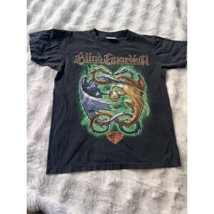 Rare Vintage 90s Blind Guardian Metal Band T-Shirt Single Stitch Dragons Read